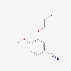 molecular formula C11H13NO2 B13903257 4-Methoxy-3-propoxybenzonitrile 