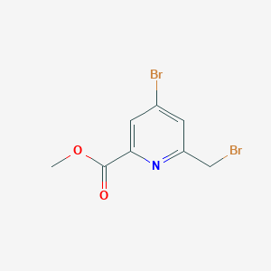molecular formula C8H7Br2NO2 B13903330 Methyl 4-bromo-6-(bromomethyl)picolinate 