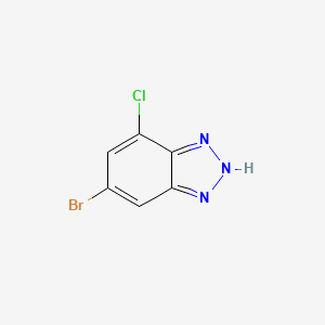 molecular formula C6H3BrClN3 B13903348 5-bromo-7-chloro-1H-benzo[d][1,2,3]triazole 