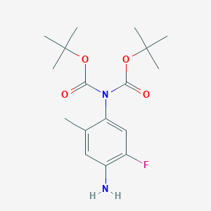 molecular formula C17H25FN2O4 B13903417 tert-butyl N-(4-amino-5-fluoro-2-methyl-phenyl)-N-tert-butoxycarbonyl-carbamate 