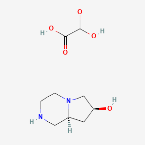 molecular formula C9H16N2O5 B13903421 (7S,8aS)-1,2,3,4,6,7,8,8a-Octahydropyrrolo[1,2-a]pyrazin-7-ol oxalic acid 