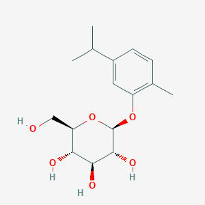 molecular formula C16H24O6 B13903432 (2R,3S,4S,5R,6S)-2-(Hydroxymethyl)-6-(5-isopropyl-2-methylphenoxy)tetrahydro-2H-pyran-3,4,5-triol 