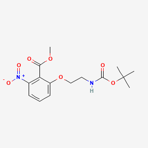 molecular formula C15H20N2O7 B13903436 Methyl 2-[2-[(2-methylpropan-2-yl)oxycarbonylamino]ethoxy]-6-nitrobenzoate 