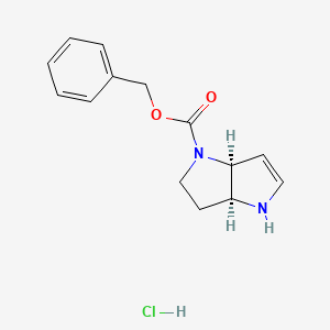 molecular formula C14H17ClN2O2 B13903471 Benzyl (3aS,6aS)-3,3a,4,6a-tetrahydropyrrolo[3,2-b]pyrrole-1(2H)-carboxylate hydrochloride 