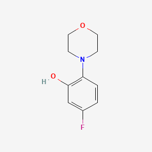 molecular formula C10H12FNO2 B1390350 5-Fluoro-2-morpholinophenol CAS No. 1171917-67-1
