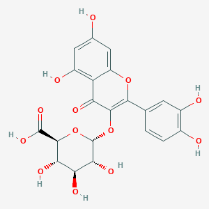 molecular formula C21H18O13 B13903521 (2S,3S,4S,5R,6R)-6-((2-(3,4-Dihydroxyphenyl)-5,7-dihydroxy-4-oxo-4H-chromen-3-yl)oxy)-3,4,5-trihydroxytetrahydro-2H-pyran-2-carboxylic acid 