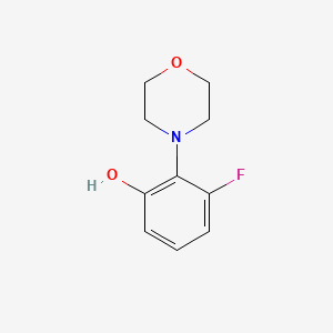 molecular formula C10H12FNO2 B1390359 3-Fluoro-2-(N-morpholino)phenol CAS No. 1171917-65-9