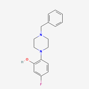 molecular formula C17H19FN2O B1390360 2-(4-Benzylpiperazin-1-yl)-5-fluorophenol CAS No. 1171917-59-1