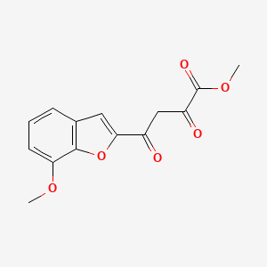 molecular formula C14H12O6 B13903606 Methyl 4-(7-methoxy-1-benzofuran-2-yl)-2,4-dioxobutanoate 