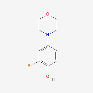molecular formula C10H12BrNO2 B1390362 2-Bromo-4-(N-morpholino)phenol CAS No. 1171917-71-7
