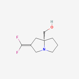 molecular formula C9H13F2NO B13903634 [(8R)-6-(difluoromethylene)-2,3,5,7-tetrahydro-1H-pyrrolizin-8-yl]methanol 
