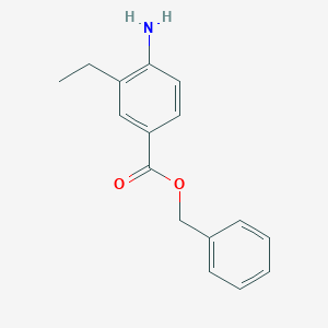 molecular formula C16H17NO2 B13903656 Benzyl 4-amino-3-ethylbenzoate 