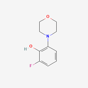 molecular formula C10H12FNO2 B1390366 2-(N-Morpholino)-6-fluorophenol CAS No. 1171917-96-6