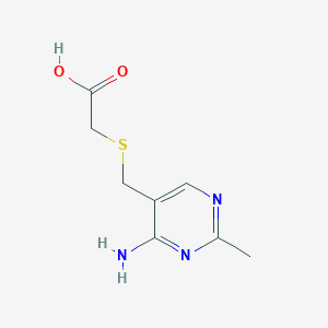 molecular formula C8H11N3O2S B13903661 {[(4-Amino-2-methylpyrimidin-5-yl)methyl]sulfanyl}acetic acid CAS No. 83329-13-9