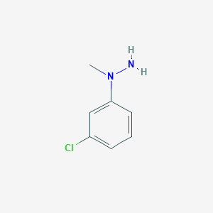 molecular formula C7H9ClN2 B13903672 1-(3-Chlorophenyl)-1-methylhydrazine 