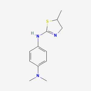 molecular formula C12H17N3S B13903695 N,N-dimethyl-N'-(5-methyl-4,5-dihydro-1,3-thiazol-2-yl)benzene-1,4-diamine 