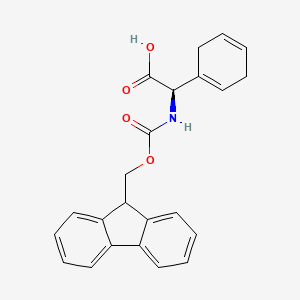 molecular formula C23H21NO4 B1390370 Fmoc-2,5-dihydro-d-phenylglycine CAS No. 1217852-98-6