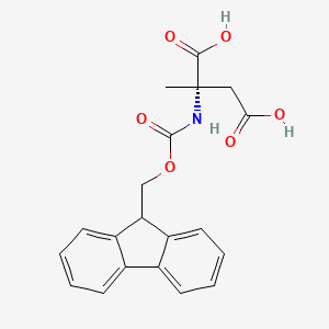 molecular formula C20H19NO6 B1390371 Fmoc-alpha-methyl-L-aspartic acid CAS No. 1217830-18-6