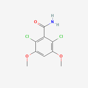 molecular formula C9H9Cl2NO3 B13903716 2,6-Dichloro-3,5-dimethoxy-benzamide 