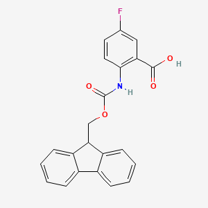 molecular formula C22H16FNO4 B1390372 2-{[(9H-fluoren-9-ylmethoxy)carbonyl]amino}-5-fluorobenzoic acid CAS No. 1185296-60-9