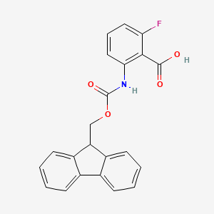 molecular formula C22H16FNO4 B1390373 Fmoc-2-amino-6-fluorobenzoic acid CAS No. 1185296-64-3