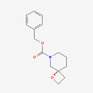 molecular formula C15H19NO3 B13903744 Benzyl (4R)-1-oxa-8-azaspiro[3.5]nonane-8-carboxylate 