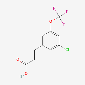 molecular formula C10H8ClF3O3 B1390376 3-[3-Chloro-5-(trifluoromethoxy)phenyl]propionic acid CAS No. 916420-74-1
