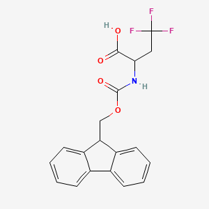molecular formula C19H16F3NO4 B1390377 Fmoc-2-amino-4,4,4-trifluorobutyric acid CAS No. 1219145-37-5