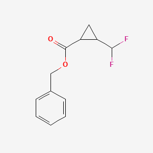 molecular formula C12H12F2O2 B13903783 Benzyl 2-(difluoromethyl)cyclopropane-1-carboxylate 