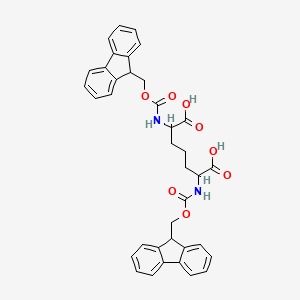 molecular formula C37H34N2O8 B1390379 Di-fmoc-2,6-diaminoheptanedioic acid (mixture of isomers) CAS No. 1198797-23-7