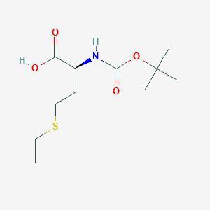 molecular formula C11H21NO4S B1390383 (S)-2-((tert-Butoxycarbonyl)amino)-4-(ethylthio)butanoic acid CAS No. 16947-91-4