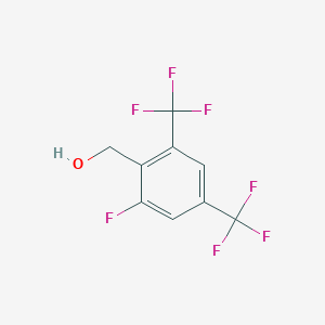 molecular formula C9H5F7O B1390385 2-Fluoro-4,6-bis(trifluoromethyl)benzyl alcohol CAS No. 1017778-42-5