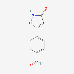molecular formula C10H7NO3 B13903856 4-(3-Oxo-2,3-dihydroisoxazol-5-yl)benzaldehyde 