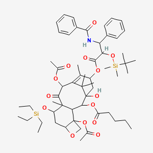 molecular formula C57H83NO14Si2 B13903859 [4,12-Diacetyloxy-15-[3-benzamido-2-[tert-butyl(dimethyl)silyl]oxy-3-phenylpropanoyl]oxy-1-hydroxy-10,14,17,17-tetramethyl-11-oxo-9-triethylsilyloxy-6-oxatetracyclo[11.3.1.03,10.04,7]heptadec-13-en-2-yl] pentanoate 