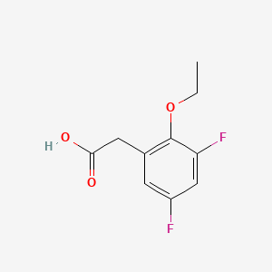 molecular formula C10H10F2O3 B1390387 2-(2-Ethoxy-3,5-difluorophenyl)acetic acid CAS No. 1017779-85-9