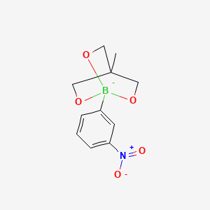 molecular formula C11H13BNO5- B13903875 4-Methyl-1-(3-nitrophenyl)-2,6,7-trioxa-1-borabicyclo[2.2.2]octan-1-uide 
