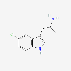 molecular formula C11H13ClN2 B13903878 5-Chloro-3-(2-aminopropyl)indole CAS No. 712-07-2