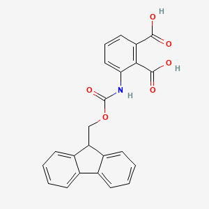 molecular formula C23H17NO6 B1390389 Fmoc-3-aminobenzene-1,2-dicarboxylic acid CAS No. 1185300-97-3