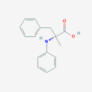 molecular formula C16H17NO2 B13903961 (R)-2-Methyl-3-phenyl-2-(phenylamino)propanoic acid 