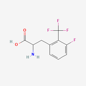 molecular formula C10H9F4NO2 B1390397 3-Fluoro-2-(trifluoromethyl)-DL-phenylalanine CAS No. 1256482-60-6