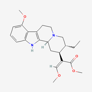 molecular formula C23H30N2O4 B13903973 methyl (Z)-2-[(2S,3R,12bS)-3-ethyl-8-methoxy-1,2,3,4,6,7,12,12b-octahydroindolo[2,3-a]quinolizin-2-yl]-3-methoxyprop-2-enoate 