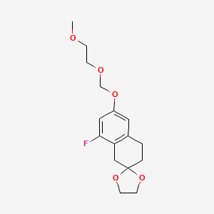 molecular formula C16H21FO5 B13903983 8'-Fluoro-6'-(2-methoxyethoxymethoxy)spiro[1,3-dioxolane-2,2'-tetralin] 