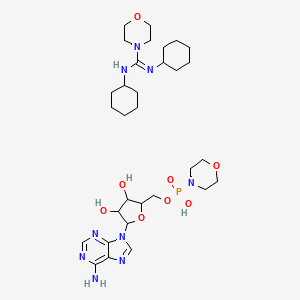 molecular formula C31H52N9O8P B13904017 Adenosine 5'-monophospho-morpholidate 4-morpholine-N,N'-dicyclohexylcarboxamidine salt 