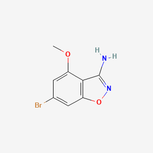 molecular formula C8H7BrN2O2 B13904031 6-bromo-4-methoxy-1,2-Benzisoxazol-3-amine 