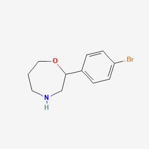 molecular formula C11H14BrNO B13904058 2-(4-Bromophenyl)-1,4-oxazepane 