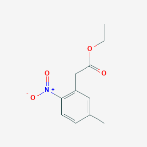 molecular formula C11H13NO4 B13904082 Ethyl 2-(5-methyl-2-nitrophenyl)acetate 
