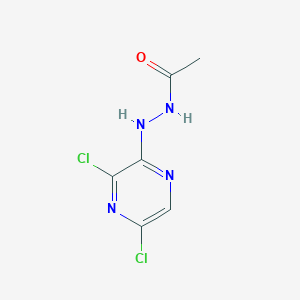 molecular formula C6H6Cl2N4O B13904278 N'-(3,5-dichloropyrazin-2-yl)acetohydrazide 