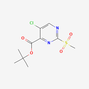 molecular formula C10H13ClN2O4S B13904288 Tert-butyl 5-chloro-2-methylsulfonyl-pyrimidine-4-carboxylate 