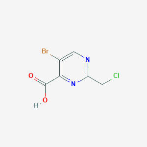 molecular formula C6H4BrClN2O2 B13904428 5-Bromo-2-(chloromethyl)pyrimidine-4-carboxylic acid 