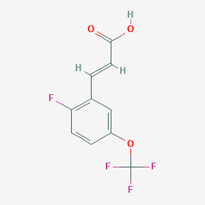 molecular formula C10H6F4O3 B1390443 2-Fluoro-5-(trifluoromethoxy)cinnamic acid CAS No. 1017777-31-9